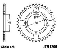 Piese moto - Foaie spate JT JTR 1206-42 42T, 428