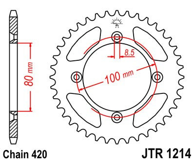 Piese moto - Foaie spate JT JTR 1214-36 36T, 420
