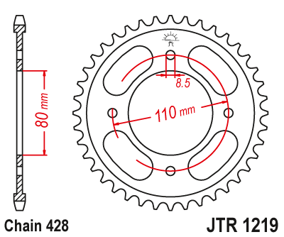 Foaie spate JT JTR 1219-41 41T, 428 [1]