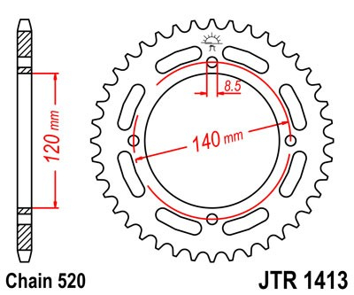 Foaie spate JT JTR 1413-39 39T, 520 [1]