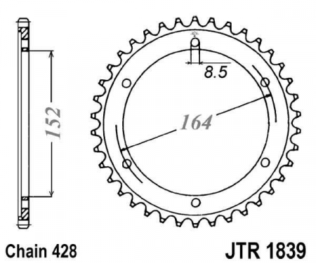 Piese moto - Foaie spate JT JTR 1839-55 55T, 428