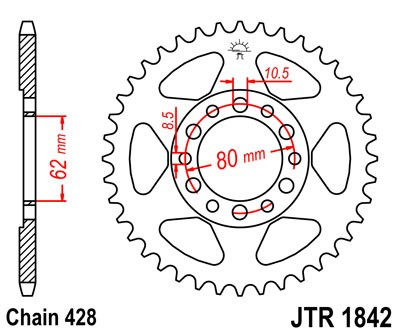 Piese moto - Foaie spate JT JTR 1842-42 42T, 428