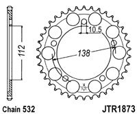 Piese moto - Foaie spate JT JTR 1873-48 48T, 532