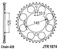 Piese moto - Foaie spate JT JTR 1874-59 59T, 428