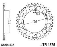 Piese moto - Foaie spate JT JTR 1875-48 48T, 532