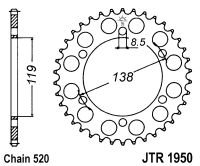 Piese moto - Foaie spate JT JTR 1950-48 48T, 520