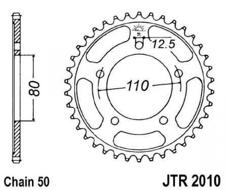 Piese moto - Foaie spate JT JTR 2010-48 48T, 530