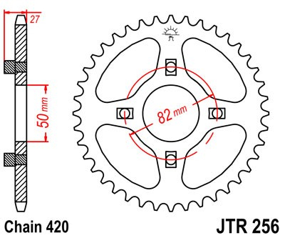 Piese moto - Foaie spate JT JTR 256-41 41T, 420