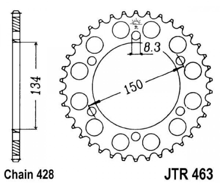Piese moto - Foaie spate JT JTR 463-48 48T, 428