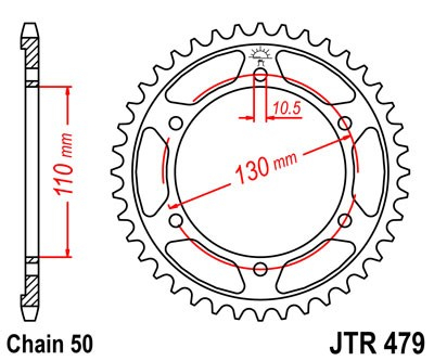 Piese moto - Foaie spate JT JTR 479-42 42T, 530