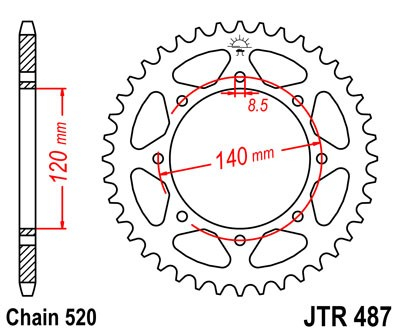 Foaie spate JT JTR 487-37 37T, 520 [1]