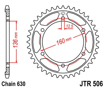 Foaie spate JT JTR 506-40 40T, 630 [1]