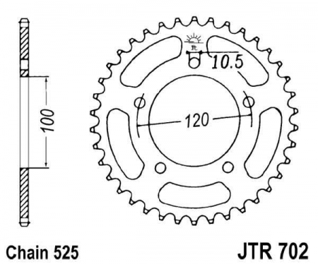Piese moto - Foaie spate JT JTR 702-42 42T, 525
