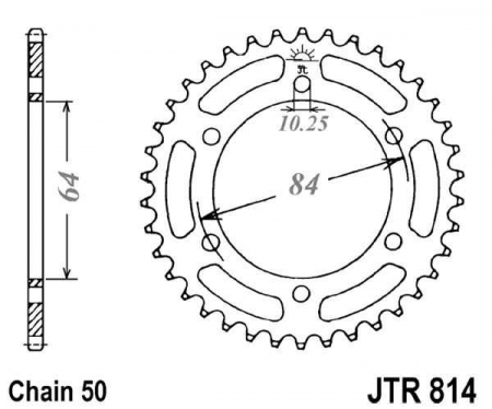 Piese moto - Foaie spate JT JTR 814-45 45T, 530