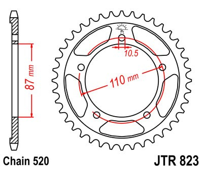 Foaie spate JT JTR 823-47 47T, 520 [1]