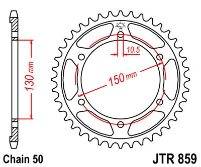 Piese moto - Foaie spate JT JTR 859-46 46T, 530