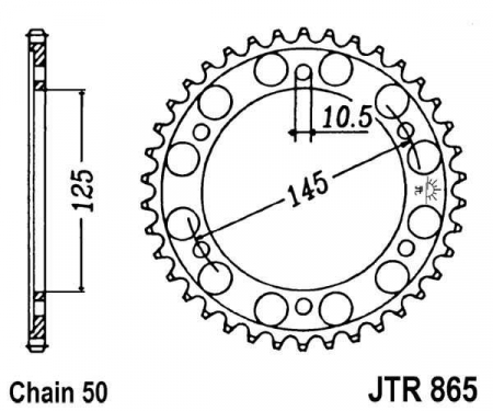 Piese moto - Foaie spate JT JTR 865-44 44T, 530