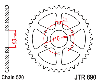 Foaie spate JT JTR 890-45 45T, 520 [1]