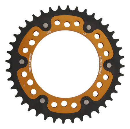 Piese moto - Foaie spate SUPERSPROX STEALTH RST-498:40-GLD auriu 40T, 525