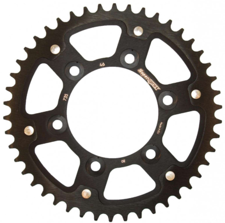 Piese moto - Foaie spate SUPERSPROX STEALTH RST-735:46-BLK Negru 46T, 520