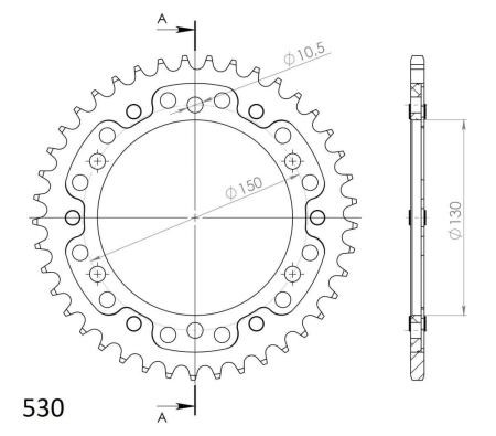 Foaie spate SUPERSPROX STEALTH RST-859:39-GLD auriu 39T, 530 [1]