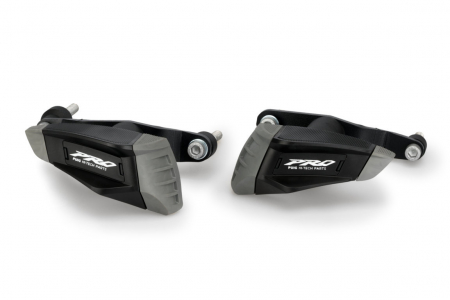 Piese moto - Frame sliders PUIG PRO 2.0 22031N black with grey rubber