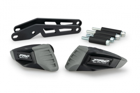 Piese moto - Frame sliders PUIG PRO 2.0 21982N black with grey rubber