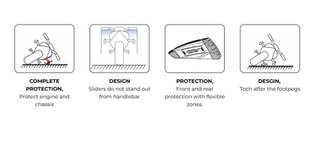 Frame sliders PUIG PRO 2.0 22493N black with grey rubber [1]