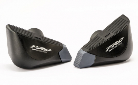 Piese moto - Frame sliders PUIG PRO 20451N black with grey rubber