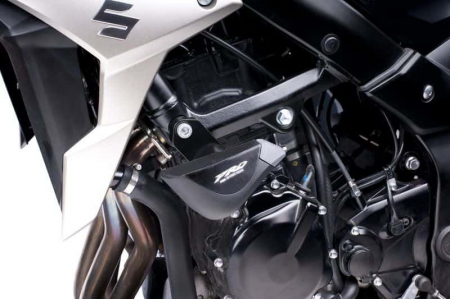 Piese moto - Frame sliders PUIG PRO 5687N black with grey rubber