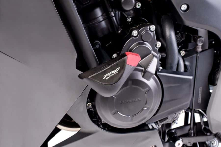 Piese moto - Frame sliders PUIG PRO 6469N black with grey rubber