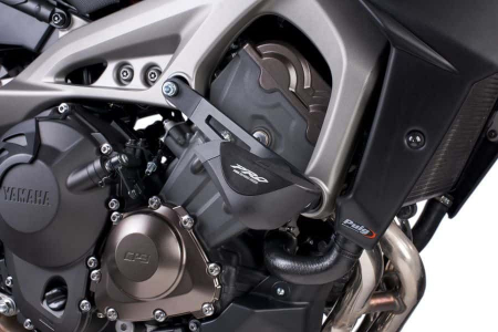Piese moto - Frame sliders PUIG PRO 7316N black with grey rubber