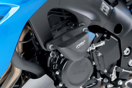 Piese moto - Frame sliders PUIG PRO 7704N black with grey rubber