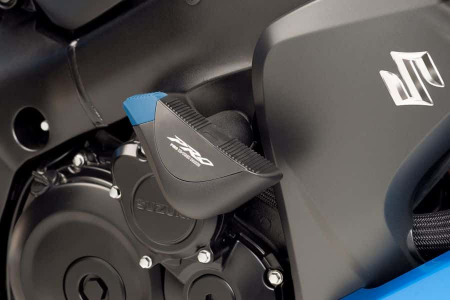 Piese moto - Frame sliders PUIG PRO 7705N black with grey rubber