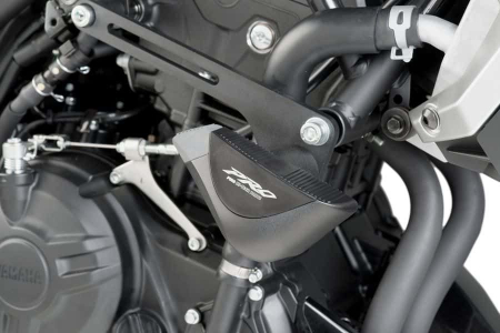 Piese moto - Frame sliders PUIG PRO 8590N black with grey rubber