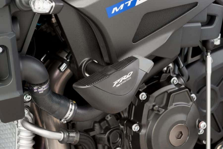 Piese moto - Frame sliders PUIG PRO 8592N black with grey rubber