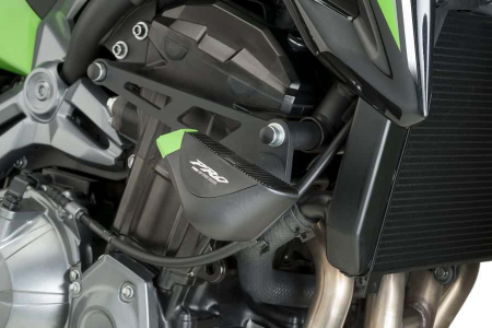 Piese moto - Frame sliders PUIG PRO 9390N black with grey rubber