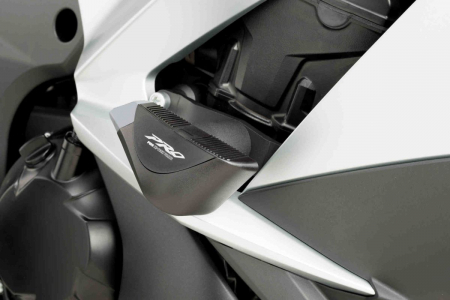 Piese moto - Frame sliders PUIG PRO 9400N black with grey rubber