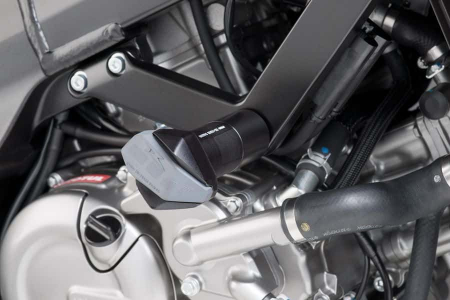 Piese moto - Frame sliders PUIG R12 1870N black with grey rubber