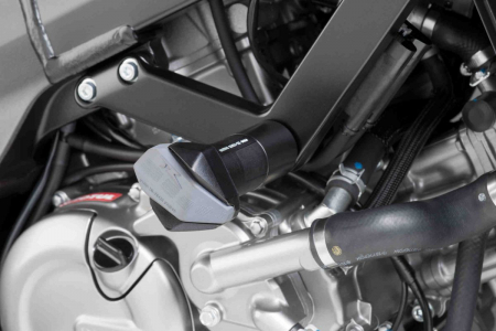 Piese moto - Frame sliders PUIG R12 4086N black with grey rubber