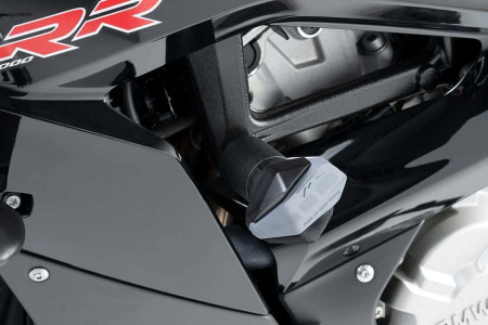 Piese moto - Frame sliders PUIG R12 5579N black with grey rubber