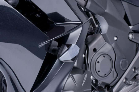 Piese moto - Frame sliders PUIG R12 6055N black with grey rubber