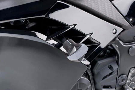 Piese moto - Frame sliders PUIG R12 6562N black with grey rubber