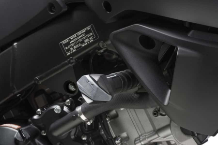 Piese moto - Frame sliders PUIG R12 6569N black with grey rubber