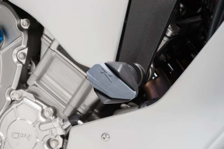 Piese moto - Frame sliders PUIG R12 7724N black with grey rubber