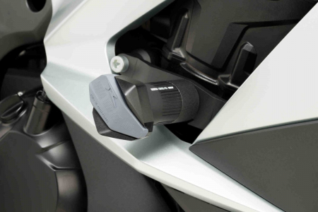 Piese moto - Frame sliders PUIG R12 9399N black with grey rubber