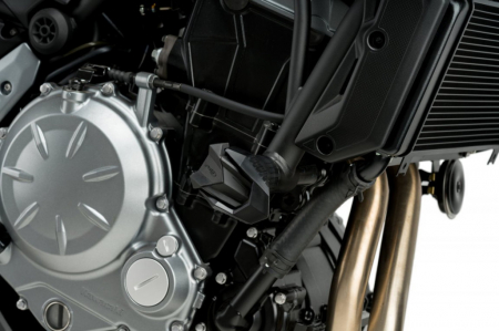 Piese moto - Frame sliders PUIG R19 20293N black with grey rubber
