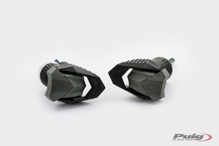 Piese moto - Frame sliders PUIG R19 21863N black with grey rubber