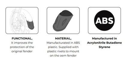 Front fender extension PUIG 22684N Negru [1]