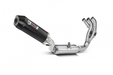 Piese moto - Full exhaust system 3x1 MIVV OVAL Y.069.L3C Carbon/Capac carbon